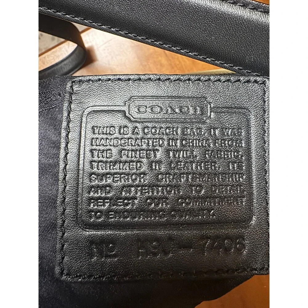 Coach Demi East West Shoulder Bag Twill Leather Trim NWT‎